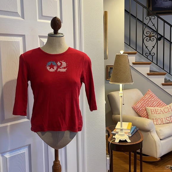 Limited too top patriotic flag red, white and blue girls size 16 XL - Picture 3 of 9